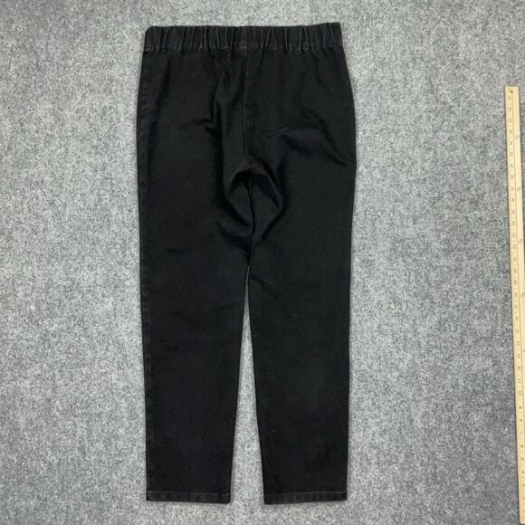 Soft Surroundngs Jeans Womens Size L Black Pull on - Picture 9 of 10